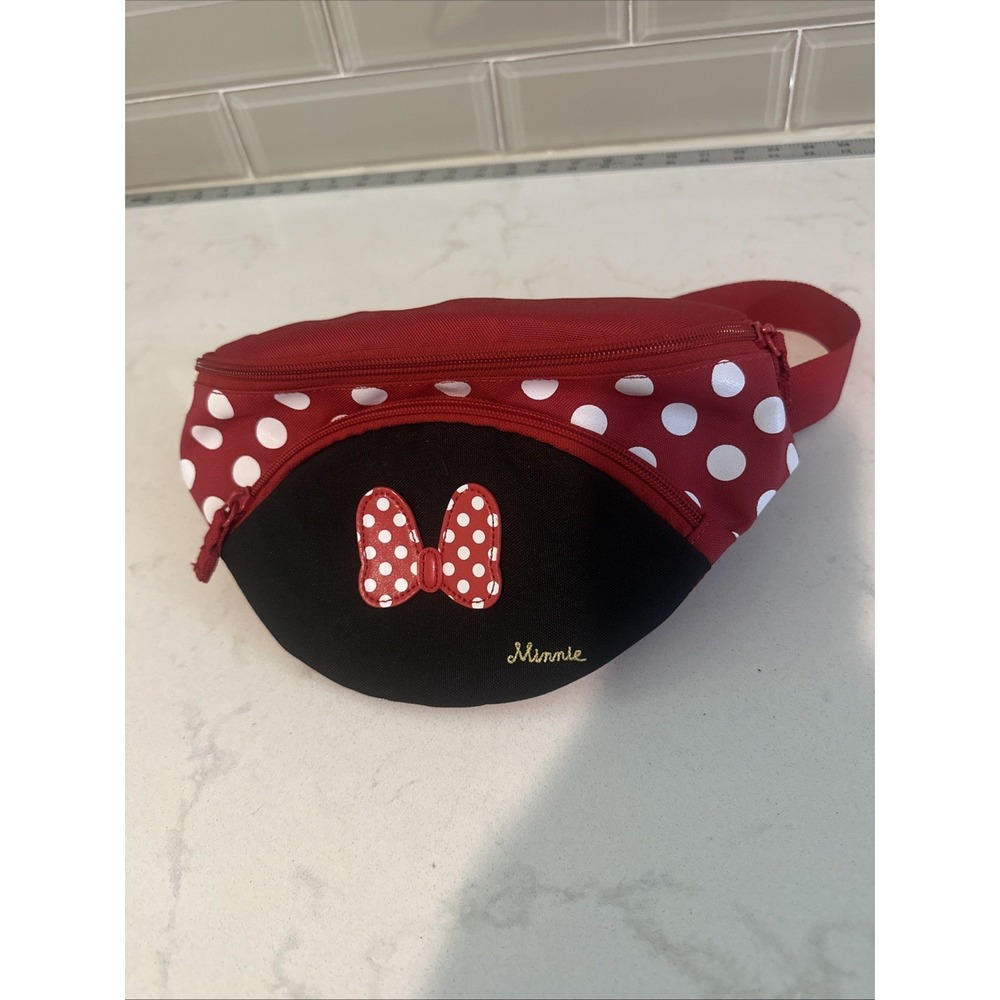 Disney Minnie Mouse Red Polka Dots Bow Fanny Pack Belt Bag